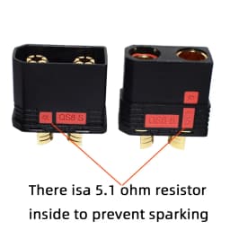 QS8 QS8-S Heavy Duty Battery Connector Anti-Spark Gold Connector Large Power Plug for RC Plant Protection Drone Car Model