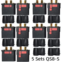 QS8 QS8-S Heavy Duty Battery Connector Anti-Spark Gold Connector Large Power Plug for RC Plant Protection Drone Car Model