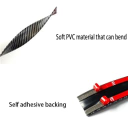 Car Threshold Strip Anti Scratch Door Sill Protector Rubber Strip Carbon Fiber Car Threshold Protection Bumper Film Sticker