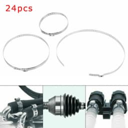 24pcs Car CV Boot Clamp Adjustable Stainless Steel Axle CV Joint Boot Clamp Kit Drive Shaft Axle Joint Clip 25-50mm 50-120mm
