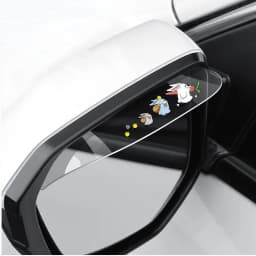 2Pcs Car Rearview Mirror Rain Cover Carbon Fiber Side Mirror Protector Waterproof Shield Rain Eyebrow Universal Auto Accessories