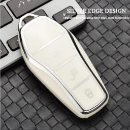 Fashion New Soft TPU Car Key Case Protect Cover 4 Button For BYD Qin Plusdmi Atto 3 Han EV Dolphin Durable Car Accessories