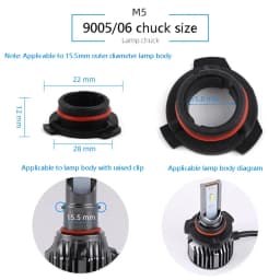 1Pcs Car LED Headlight Bulb Base Adapter Socket Holder 9006-HB4/9005-HB3/H11/H7/H4/H3/H1 Head Lamp Retainer Holder Clips