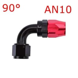 Universal AN4/AN6/AN8/AN10/AN12 Straight 0 45 90 Degree Oil Fuel Swivel Hose End Fitting Oil Hose End Adaptor Kit Black Red