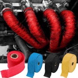 Motorcycle Car Exhaust Pipe Wrap Tape Heat Wrap Blue Black 1.5 Meters Car Exhaust Pipe Wrap Insulation Fiber Tape Auto Accessory