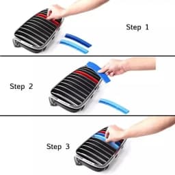 3pcs Car Front Grille Strip For BMW X3 E83 2003-2010 F25 2011-2017 G01 2018-2020 2023 M Power Performance Trim Cover Accessory