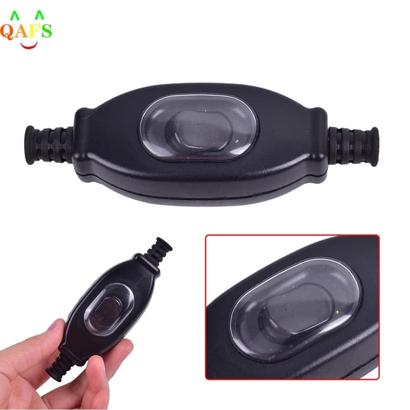 1 PCS waterproof in line switch cord switch round wire Silver contact double cut switch Dust switch 3A 250V