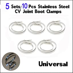 10X New Universal CV Boot Clips Kit Stainless Steel Axle CV Joint Boot Crimp Clamp Kit Set Short Large Bands Car Accessories