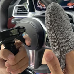 SEAMETAL 5pcs Car Polishing Wax Sponge Soft Microfiber Car Wax Applicator Mitts Foam Applicator Pad for Car Detailing Care Tool