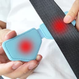 Colorful Car Seat Belt Clips Mini Magnetic Safety Belts Limiter Universal PU Leather Fixed Clip Car Accessories Interior 50x75mm