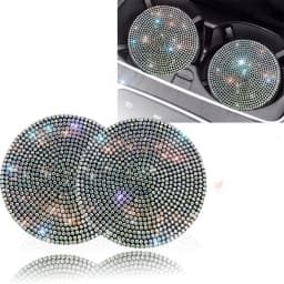 2pcs Imitation Diamond Fashion Car Cup Cushion Bling Car Cup Holder Coaster Anti-slip Popular and fashionable coasters