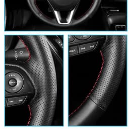 Hand Sewing Car Steering Wheel Cover Microfiber Leather Car Accessories For Mazda 3 Axela 2019 2020 CX-30 2020 MX-30 2020