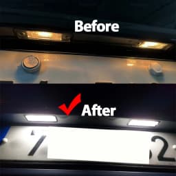 2pcs LED License Number Plate Light Lamp For VW Passat B6 CC Eos Golf 4 5 6 7 MK7 Polo Superb Seat Leon Altea Car Lamp