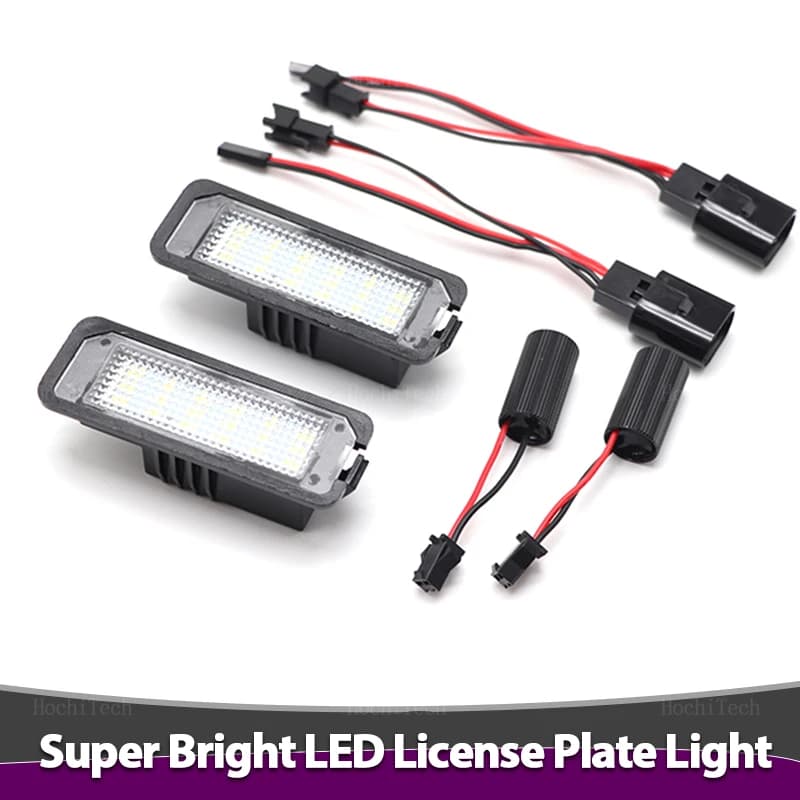 2pcs LED License Number Plate Light Lamp For VW Passat B6 CC Eos Golf 4 5 6 7 MK7 Polo Superb Seat Leon Altea Car Lamp