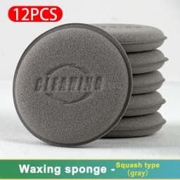 SEAMETAL 12pcs Car Round Waxing Polish Sponges High Density Foam Applicator Pads Polishing Sponges for Car Detailing Tools