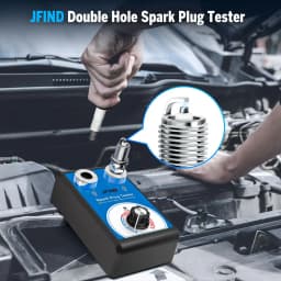 Jfind JF109 13mm Double Hole Spark Plug Tester 110V 220V to 12V Car Motorcycle For KTM Detector Ignition Plug Analyzer