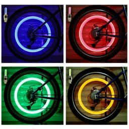 2/4Pcs Car Motorcycle Bicycle Tire Valve Caps Light LED Neon Flash Lamp Waterproof Tyre Universal Wheel Lights Car Accessories