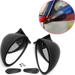 2x California Style Car Racing Side Wing Mirror Universal Classic Retro Bullet Rearview Mirror Kit For Car Replacement