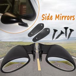 2x California Style Car Racing Side Wing Mirror Universal Classic Retro Bullet Rearview Mirror Kit For Car Replacement