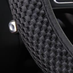 Summer Four Seasons Breathable Massage Comfortable Mesh Cloth Car Steering Wheel Cover Women's Car Accessories Black