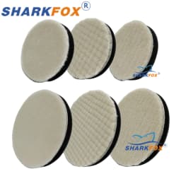 Sharkfox 3/5 Inch Japan Wool Polish Pad For DA RO Car Polisher Polishing Tray 80mm125mm Cutting Pad Car Clean Product