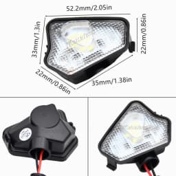 2Pcs Car LED Under Side Mirror Light Puddle Lamp for Mercedes Benz W176 X156 W204 W212 W246 W117 W218 W219 W209 W221 C117 W242