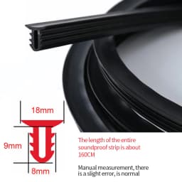 SEAMETAL 1.6m Auto Dashboard Sealing Strip Universal Car Sticker Rubber Seals Noise Insulation for Weatherstrip Car Accessories