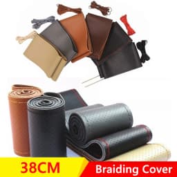Steering Wheel Cover From Leather Braiding Cover Universal Steering Wheel Cover Made of Genuine Leather Braid For Steering Wheel