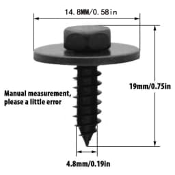 20pcs Car Hex Head Screw For BMW 07147129160 Fender Liner Air Duct Splash Shield Clip Bolt Screw High Quality Car Accessories