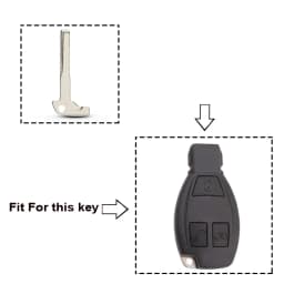 KEYYOU 1PCS New Key Blade For Mercedes Benz Remote Smart Chrome Blank Key Replacement Accessory