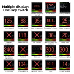 A205 Head Up Display on-board Computer Obd2 Display Speed Fuel Consumption Temperature Gauge Smart Digital Multi-Function Meter