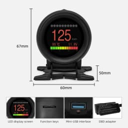 A205 Head Up Display on-board Computer Obd2 Display Speed Fuel Consumption Temperature Gauge Smart Digital Multi-Function Meter