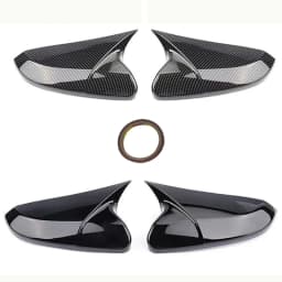 Horn Shape ABS Carbon Fiber Style Rear View Side Mirror Cover Rearview Caps For Honda For Civic 10th 2016 2017 2018 2019 2020