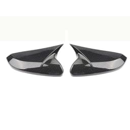 Horn Shape ABS Carbon Fiber Style Rear View Side Mirror Cover Rearview Caps For Honda For Civic 10th 2016 2017 2018 2019 2020