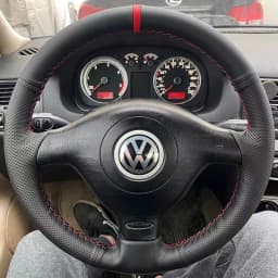 Customize Microfiber Leather Steering Wheel Cover For Seat Leon MK1 Volkswagen VW Golf 4 IV Passat B5 Variant Polo Skoda Fabia 1