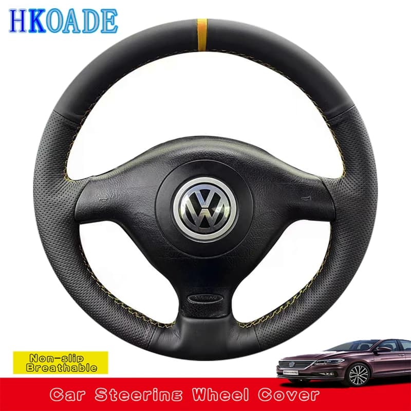 Customize Microfiber Leather Steering Wheel Cover For Seat Leon MK1 Volkswagen VW Golf 4 IV Passat B5 Variant Polo Skoda Fabia 1