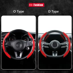 Suede Universal 38CM Car Steering Wheel Booster Cover Non-Slip Auto Interior Steer Protector Decoration Accessories-Brown