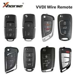 5Pcs Xhorse VVDI2 Wire Remote XKB501EN/XKB508EN/XKKF02EN For VVDI Key Tool Automotive Key Cloner Car Remote Programmer Max Pro