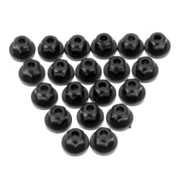 20pcs Exterior Plastic Body Nut Flange Clips for BMW Mercedes 5mm Nylon Flange Nut 10mm Hex Fit 1995-2001 7 Series 738 740 750