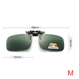 Unisex Grey Lenses Polarized Sunglasses Clip on Flip Up Men Women UV 380 Driving Fishing Night Vision Glasses Clips Anti Glare