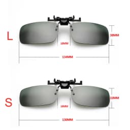 Unisex Grey Lenses Polarized Sunglasses Clip on Flip Up Men Women UV 380 Driving Fishing Night Vision Glasses Clips Anti Glare
