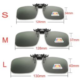 Unisex Grey Lenses Polarized Sunglasses Clip on Flip Up Men Women UV 380 Driving Fishing Night Vision Glasses Clips Anti Glare
