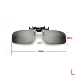 Unisex Grey Lenses Polarized Sunglasses Clip on Flip Up Men Women UV 380 Driving Fishing Night Vision Glasses Clips Anti Glare