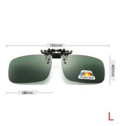 Unisex Grey Lenses Polarized Sunglasses Clip on Flip Up Men Women UV 380 Driving Fishing Night Vision Glasses Clips Anti Glare