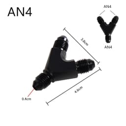 High Quality AN4 AN6 AN8 AN10 Y Adapter Block Male Thread Fuel Hose Fitting Adapters Tee Oil Pipe Joint Universal Aluminium