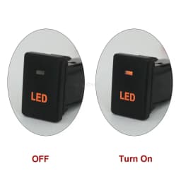 Orange LED Light power on off steering wheel heat switch button for Mitsubishi Outlander Eclipse Cross 2018 Pajero Sport triton