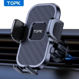 TOPK Metal Hook Car Phone Holder Air Vent Mount Stand for All Smartphones Upgraded Automobile Cell Phone Holder
