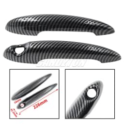 For BMW MINI R50 R52 R53 R55 R56 R57 R58 R59 New 1Pair Door Handle Black or Carbon Fiber Cover Easy Installation Car Accessories