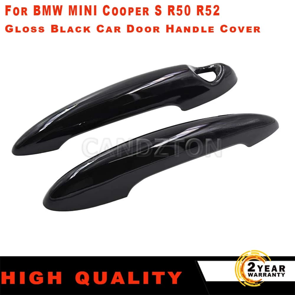 For BMW MINI R50 R52 R53 R55 R56 R57 R58 R59 New 1Pair Door Handle Black or Carbon Fiber Cover Easy Installation Car Accessories