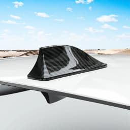 16cm Universal Carbon Fiber Look Car Roof Top Mount Shark Fin Aerial Antenna Toppers Auto Radio AM FM Antenna Signal Amplifier